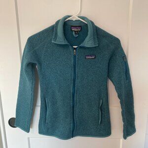 Patagonia Better Sweater Jacket XXS Teal Blue Full Zip Fleece Outdoor Hiking